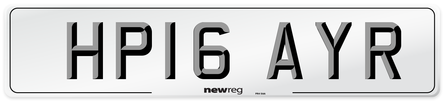 HP16 AYR Number Plate from New Reg